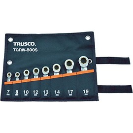 TRUSCO TGRW-800S Ratchet Combination Wrench Set (Short Type), Set of 8