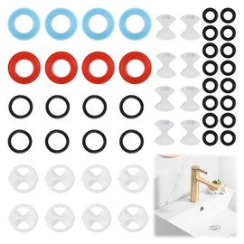 48 Pcs Tap Washers Assorted UK,O Rings for Mixer Taps,Tap Washers for Mixer Taps,Tap Washer for Kitchen Sink Leaking Tap Repair