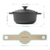 HAWOK Cast Iron Pre-seasoned Mini Dutch oven Dia. 18 cm/7