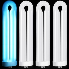 4 Pcs Bug Zapper Replacement Bulb 32W U Shaped Twin Tube Bulb Indoor Outdoor Bug Zapper Light with 4 Pin Base