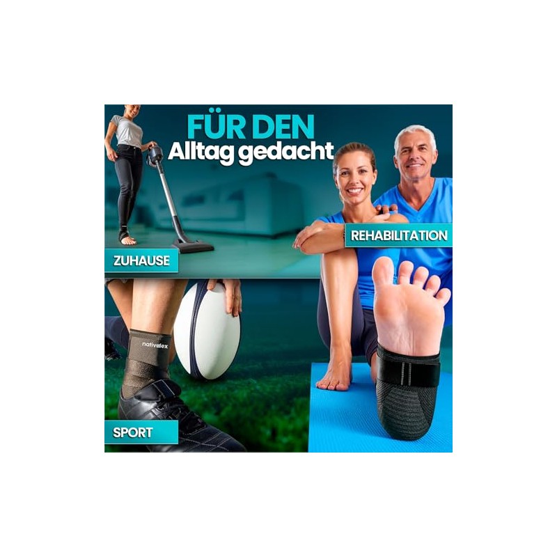NativoDex Ankle Brace - Adjustable Ankle Support for Plantar Fasciitis