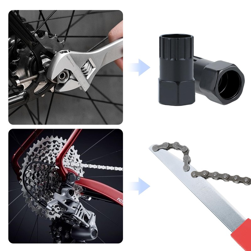 Lrocotanc Bicycle Chain Whip – Sprocket Puller Set – Includes
