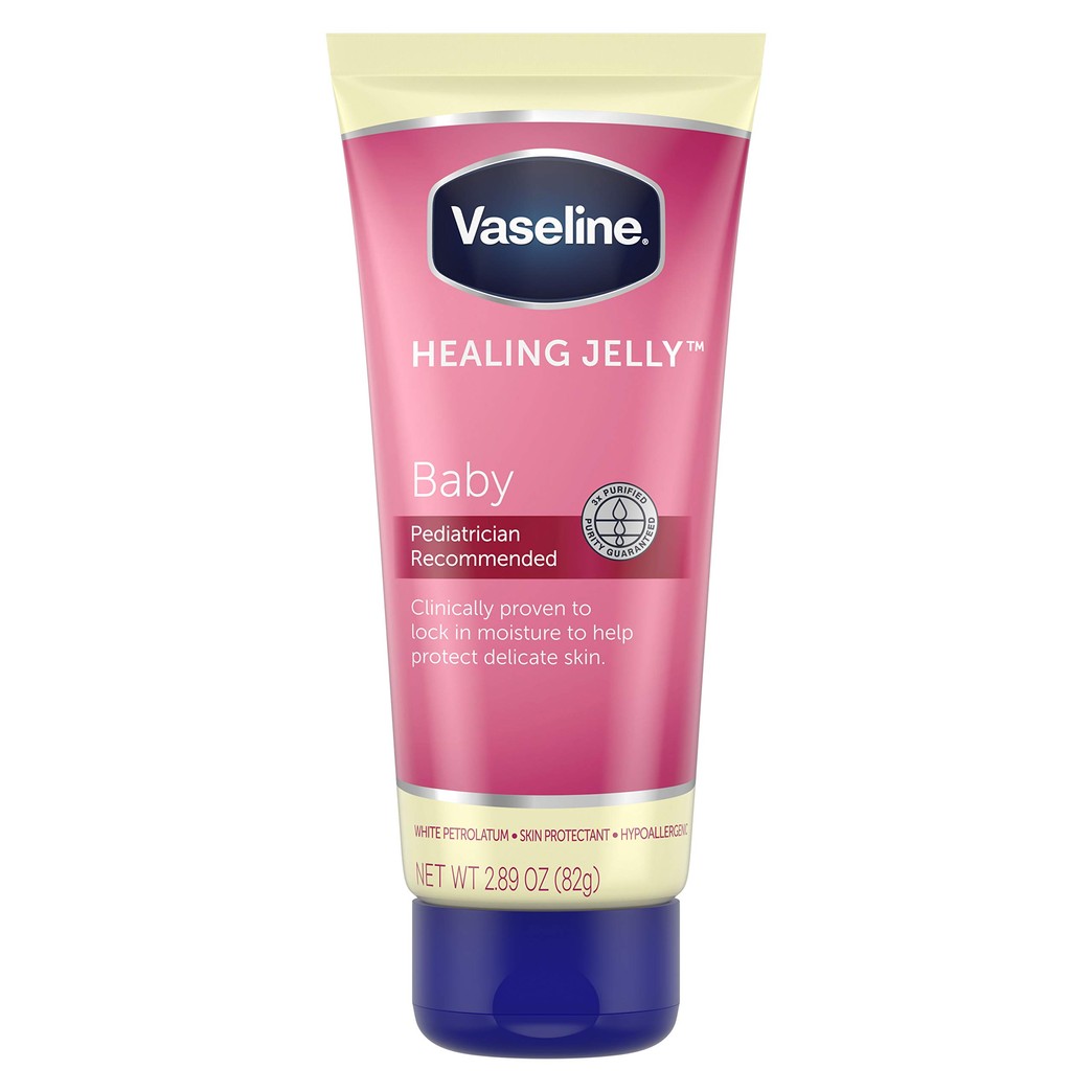 Vaseline Healing Jelly Petroleum Jelly For Diaper Rash Moisturizer For Baby Hypoallergenic Skin Protectant 2.89 oz