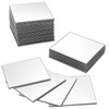 25 Pack Mini Acrylic Square Mirror Tiles, Self-Adhesive Small Mirrors