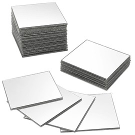 25 Pack Mini Acrylic Square Mirror Tiles, Self-Adhesive Small Mirrors for Crafts, DIY Projects and Decorations
