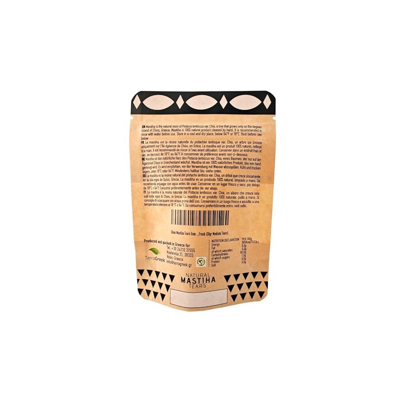 Chios Mastiha Tears Gum griego 100 % natural Mastic Packs