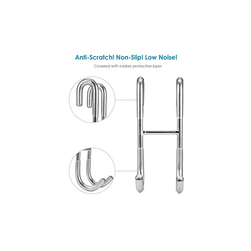 Simtive 12-Inch Shower Squeegee Set with Hooks