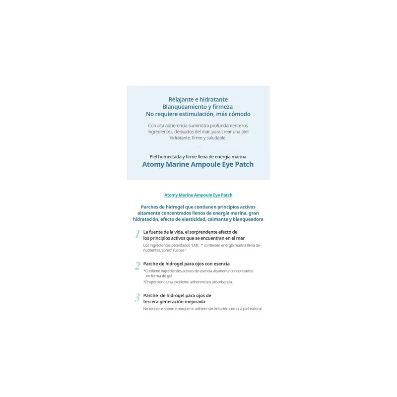 Atomy Parches Coreanos Antiarrugas Hidrogel De Colageno