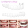 Clip-On Teeth, 2 Pairs of Veneers Dentures Top and Bottom,