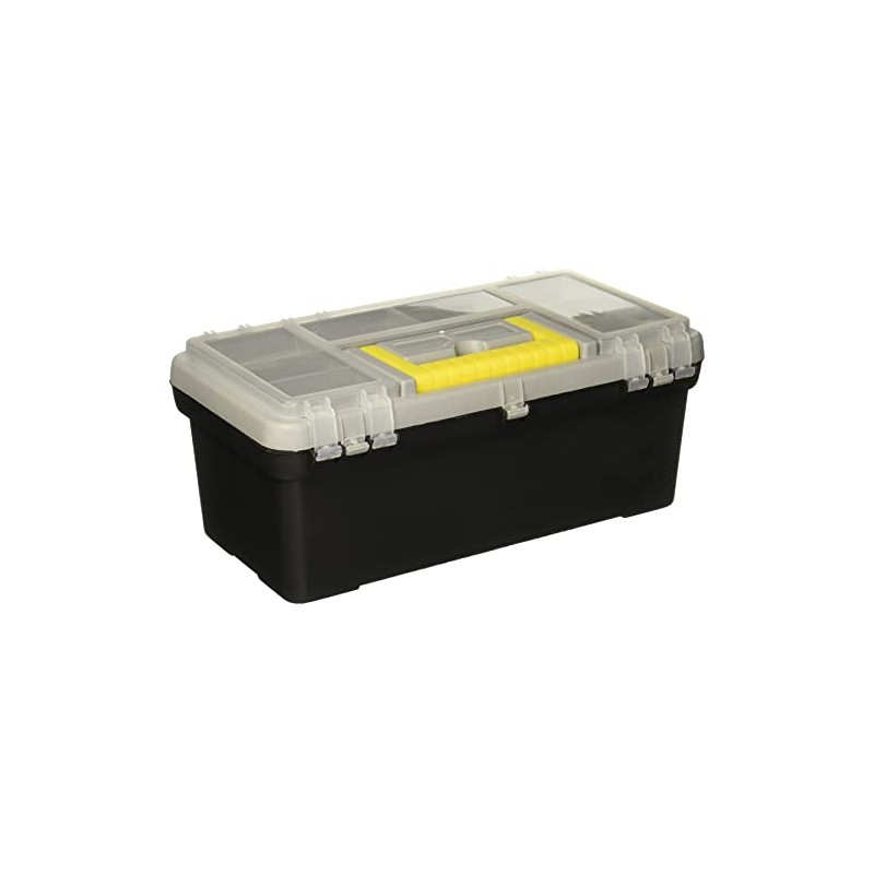 Foy 143200 Caja portaherramientas plástica con broches plásticos y organizador