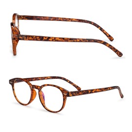 Readerest Round Blue Light Blocking Reading Glasses (Tortoise, 2.00 Magnification) Computer Glasses, fashionable for men and women, Anti Glare, Anti Eyestrain, UV protection