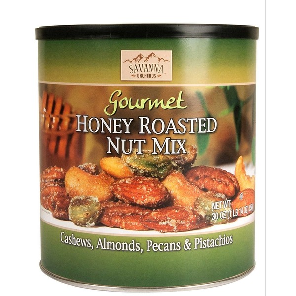 Savanna Orchards Gourmet Honey Roasted Nut Mix with Pistachios, 30 oz.