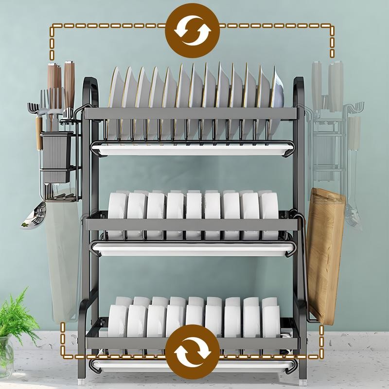 Bepatio 2 Tier Dish Drying Rack,Stainless Steel Dish Rack With