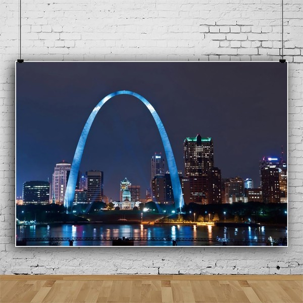 Pnylzzyxh St. Louis Arch Backdrop Missouri American World Famous Landmark