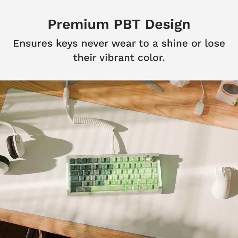 Glorious Alpine Forest GPBT Gradient Keycaps, 135-Key PBT Keycap Set,