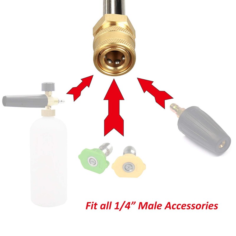 STYDDI Pressure Washer Gun Adapter with 1/4” Quick Connector, Quick-Connect