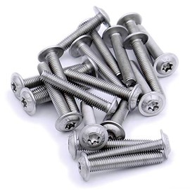 M4 (4mm x 22mm) Flanged TX Socket Button Machine Screw (Bolt) - Stainless Steel (A2) (Pack of 20)