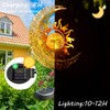 LICKLIP Garden Solar Lights Outdoor Decorative, Sun & Moon Crackle