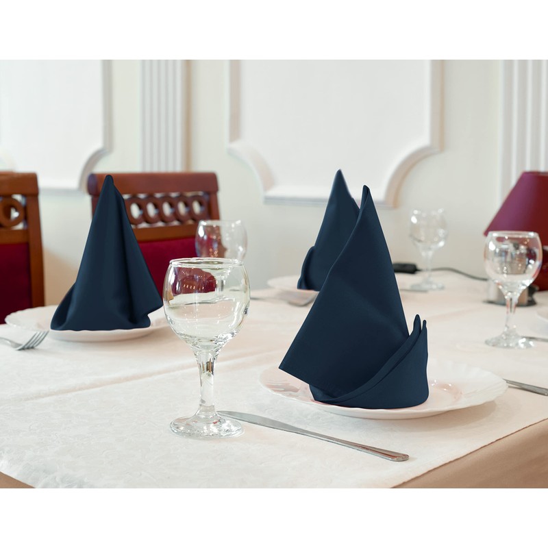 Utopia Kitchen Navy Blue Cloth Napkins [12 Pack, 18x18 Inch]