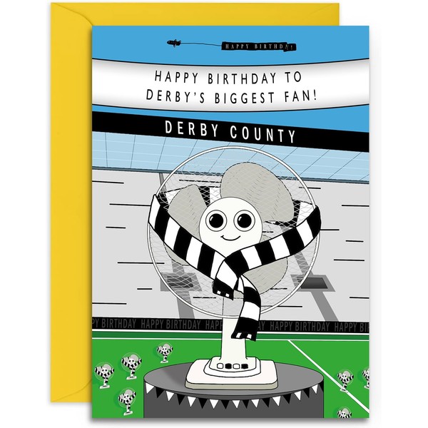 Football Fan Birthday Card - Derby Fan - A5 Sized