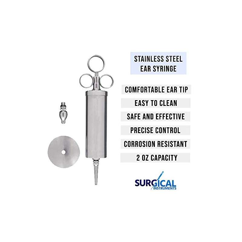 SURGICAL ONLINE Metal EAR Syringe 2 oz By SurgicalOnline