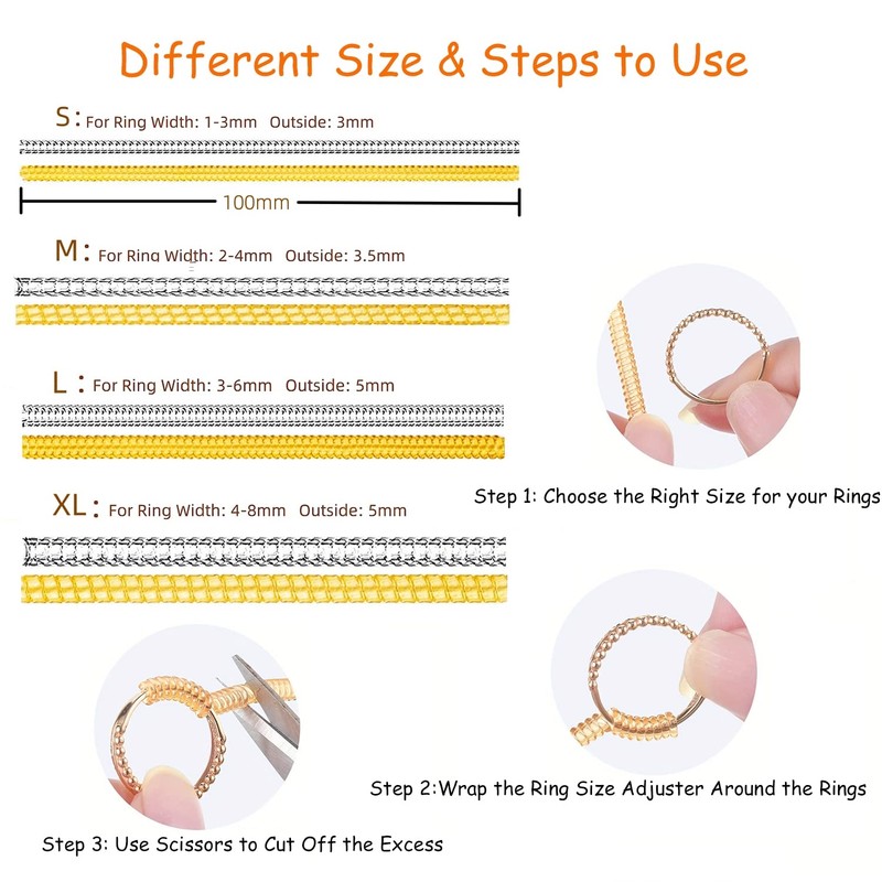 Invisible Ring Sizer Adjuster for Loose Rings, 8 Pack 4