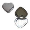 Silver Heart-Shaped Compact Mirror (6cm) Pack of 3 – Cute