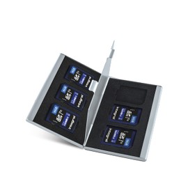Integral 16GB SD 5 Pack card in a 6-slot protective metal card holder case High Speed memory SDHC up to 100MB/s V10 UHS U1