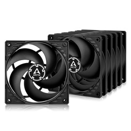 ARCTIC ARCTIC P12 PWM PST (5 Pack) - PC Fan, 120mm Fan, PC Case Fan, PWM Sharing Technology (PST), Pressure-optimised, quiet motor, Computer, 200-1800 rpm (0 rpm <5%) - Black