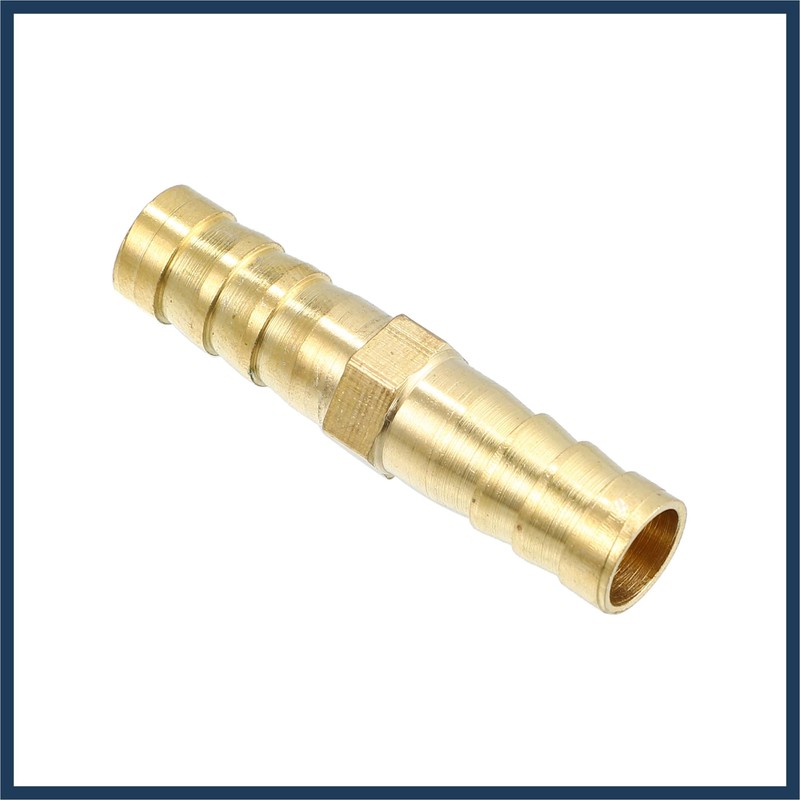 INFINAUTO 1 Set 8mm Copper Hose Barb Fitting Connector with