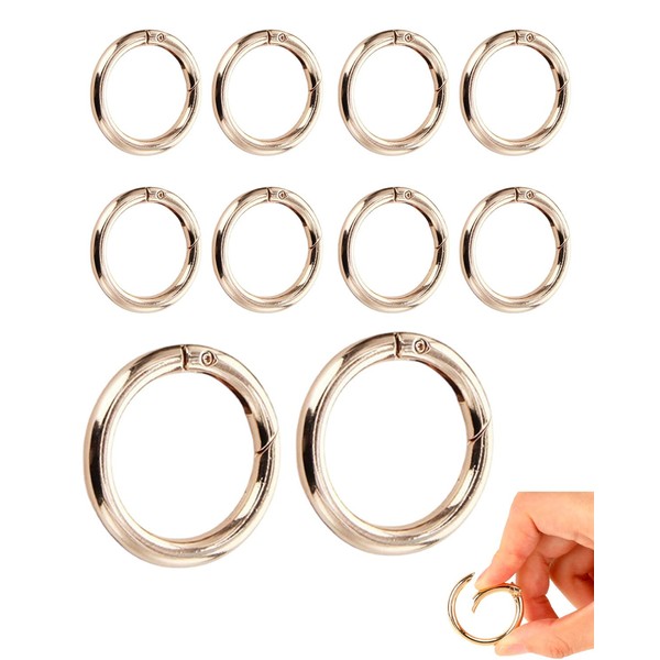 OXDOHUE 10pcs Carabiner Round 45 mm Very Robust Zinc Alloy