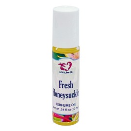 Fresh Honeysuckle Perfume Oil | .03 oz/10 ml Roll On Bottle with Organic Jojoba Oil | Made in Santa Barbara, California (Fresh Honeysuckle)