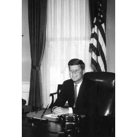John F. Kennedy First Day PHOTO Oval Office President White House 1961 JFK 5x7