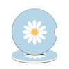 Cup Holders Car Coasters - White Daisy Flower Absorbent Ceramic