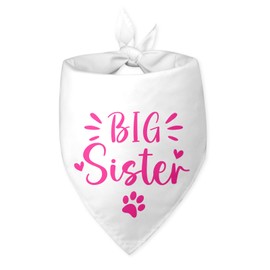 Big Sister Dog Bandana Baby Announcement Gender Reveal Dog Bandana White Dog Bandana Pregnancy Announcement Photo Prop Pet Scarf Accessories for Pet Dog Lovers Gifts