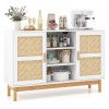 Costway 48" Sideboard Buffet Storage Cabinet Cupboard Kitchen With 2