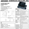 Zettler Mini Power Relay AZ2280-1C-24AF 30A 277VAC 28VDC -Universal 24
