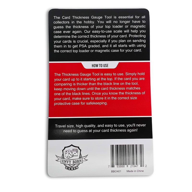 Legends Card Thickness Gauge Tool