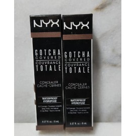 NYX Lot Of 2-NYX Gotcha Covered Concealer Waterproof, GCC10 EBONY, New in Box