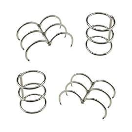 HAHIYO 4Pcs Silver 30mm/1.2inch Inner Diameter Metal 3 Rings Loose Leaf Binders Book Rings Snap Split Hinged Stainless Steel Binder Rings for DIY Travel Diary Notebook Photo Album Binding Spines Comb