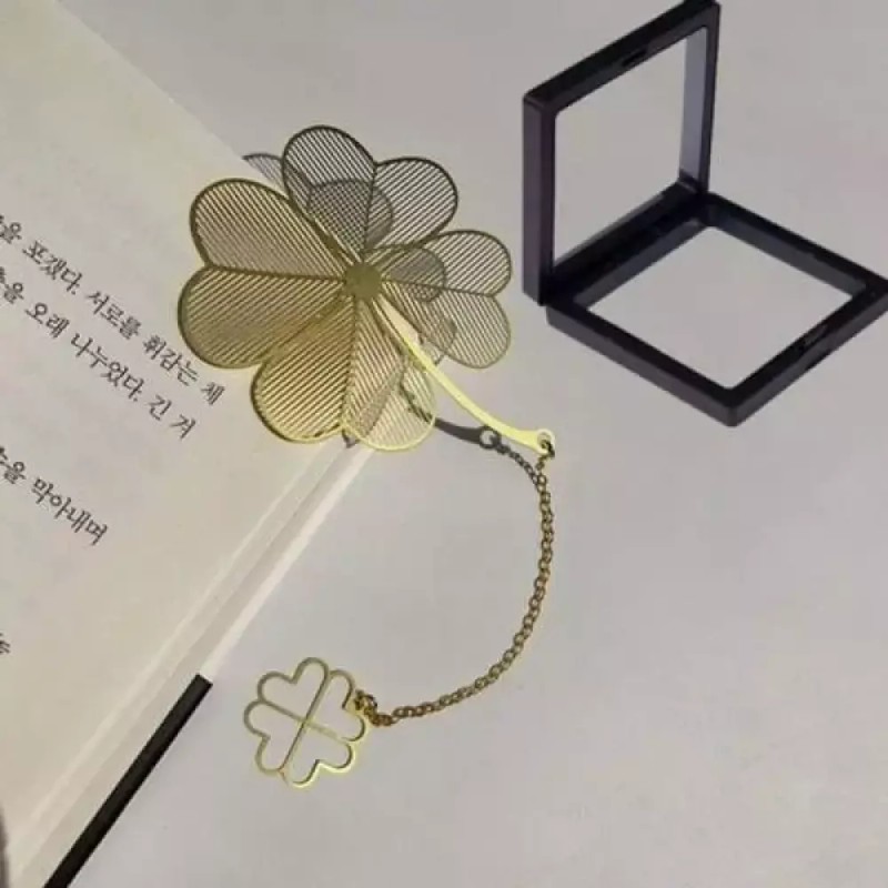 Gold Smile [골드스마일]행운 골드 나뭇잎 책갈피 선물세트 기념 북마크 답례품
