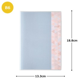 Noritsu Pagem Notebook, Begins April 2025, B6, Monthly Notes on Ida, Starts on Sunday, Light Blue 9906