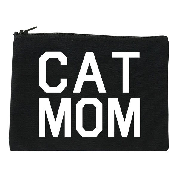 Cat Mom Cat Mother Cosmetic Makeup Bag Black Small