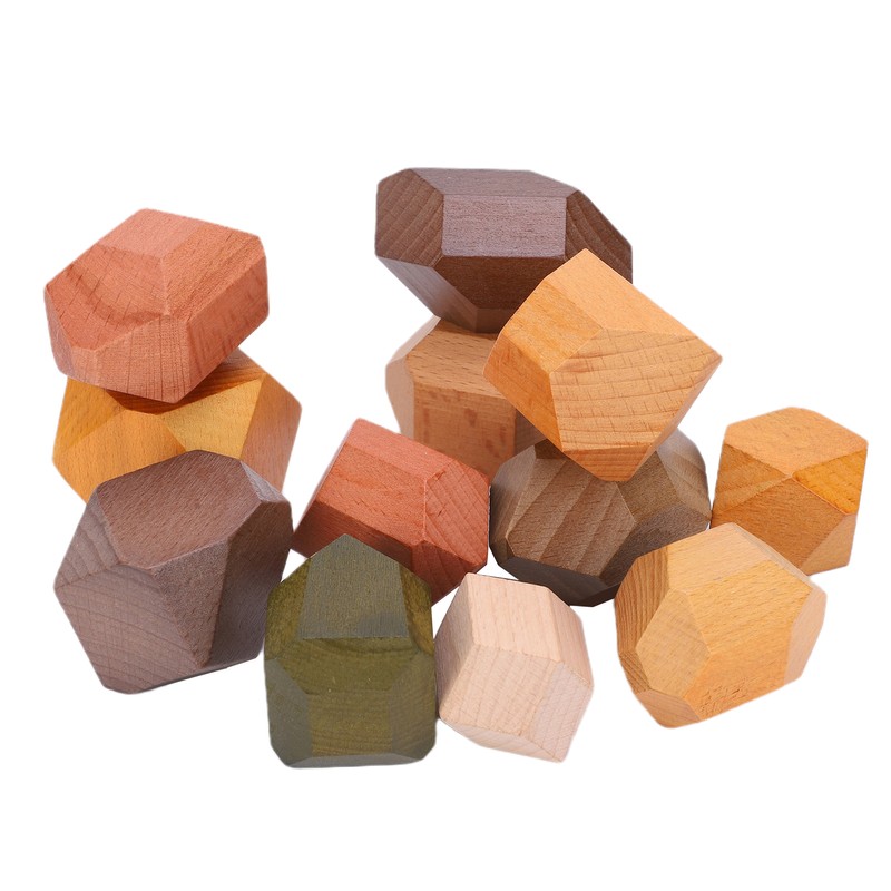 Wooden Stacking Game Building Blocks Educational Desktop Games for Kid