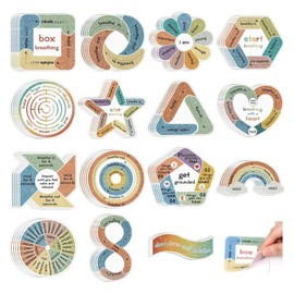 VelvetGlow 30 x Sensory Stickers for Relieving Anxiety, Structured, Soothing Fidget Stickers for Children, Ideal for Mindfulness in the Office or Classroom