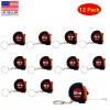 TSY TOOL 12 Pc Mini Keychain Steel Retractable 1m /3ft