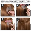 Ptwola 100 Pcs Heat Shield Guards with scale Hair Extensions