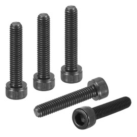 DTGN M6-1x30 Socket Head Cap Screws Bolts - 25Pack - Good for Road Bicycle, Mountain Bike, Auto, Motorcycle - Carbon Steel Hex Head Metric Screws, Black