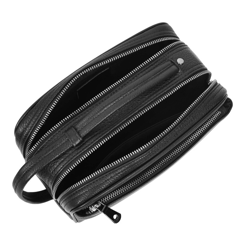 Full Grain Leather Toiletry Bag, Wash Bag Shaving Kit, Cosmetics