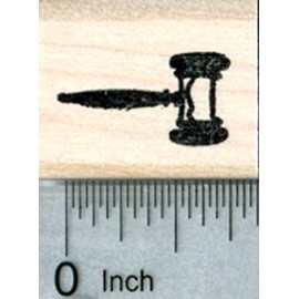 Gavel Rubber Stamp, Small, Law Themed Series
